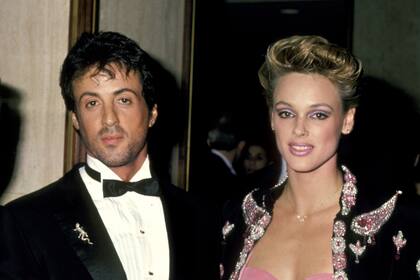Sylvester Stallone y Brigitte Nielsen en 1985, bajo la lente de Galella
