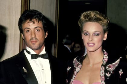 Sylvester Stallone y Brigitte Nielsen en 1985