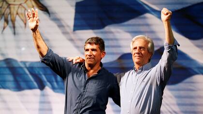 Tabaré Vazquez y Raul Sendic en octubre del 2014