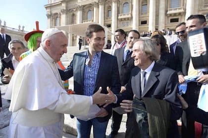 Carlos Balá visitó Roma y se acercó a saludar al Papa Francisco