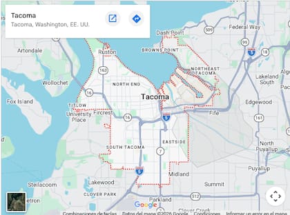 Tacoma es una ciudad portuaria de tamaño medio perteneciente al condado de Pierce en el estado de Washington