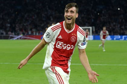 Nicolás Tagliafico, jugador del Ajax; en 2019, alcanzaron la semifinal de la Champions League