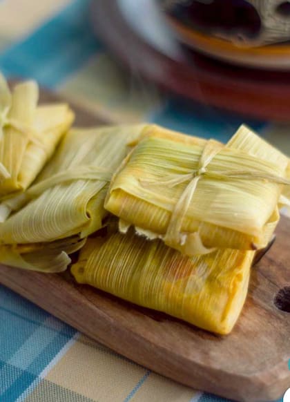 Tamales en Sabores de la Patria