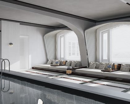 También habrá una piscina cubierta con área de spa