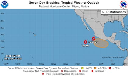 Tanto la tormenta Barbar, como Cosmo, se disiparán el próximo 12 de junio