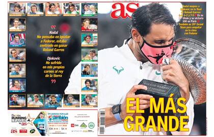 Tapa abierta para el deportivo AS: "El más grande"