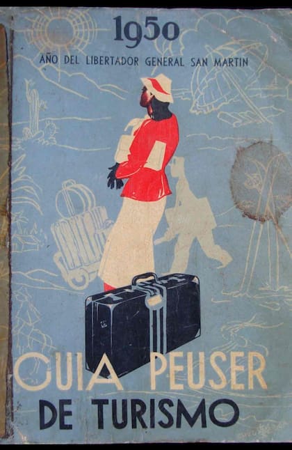Tapa de la guía Peuser del Viajero del año 1950.