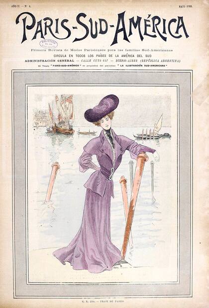 Tapa de la revista Paris-Sud-América de 1903.