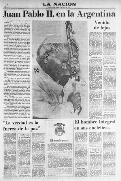 Tapa del diario La Nación del 11 de junio de 1982