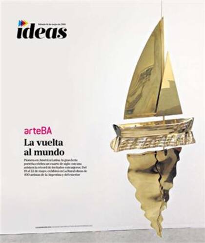 Tapa del suplemento especial de Ideas sobre la 25a edición de arteBA