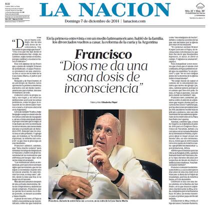 tapa diario entrevista exclusivo papa Francisco