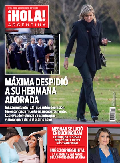 La última tapa de ¡Hola! Argentina, retrata la despedida de la reina Máxima a su hermana.