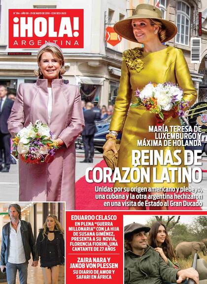 La reina Mxima de Holanda y Mara Teresa de Luxemburgo, protagonistas de la tapa de Hola! Argentina de esta semana.