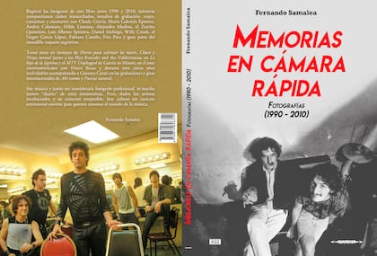 Tapa y contratapa de Memorias en cámara rápida, de Fernando Samalea