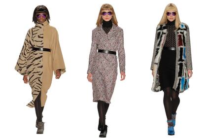 Tapados oversize, vestidos de seda con hilos metálicos y sacones de piel sintética en patchwork fueron protagonistas del show