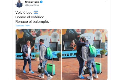 Tapia compartió las imágenes de la recibida a Leo en la AFA