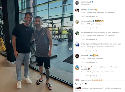 Tapia junto a Messi en las instalaciones del Inter Miami