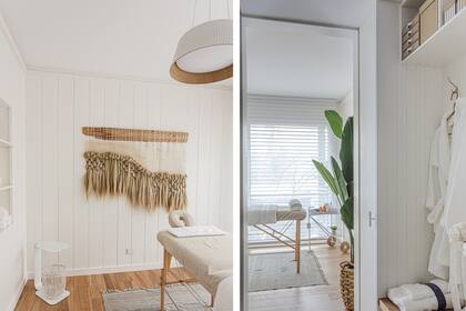 Tapiz de técnica mixta: telar con sisal y cáñamo embarrilado (Cris Codern). Cortina ‘Silhouette’ de Hunter Douglas (Wincort). Camilla (Orlando Deco).