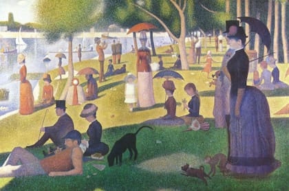 Tarde de domingo en la isla de la Gran Jatte. Georges Seurat.