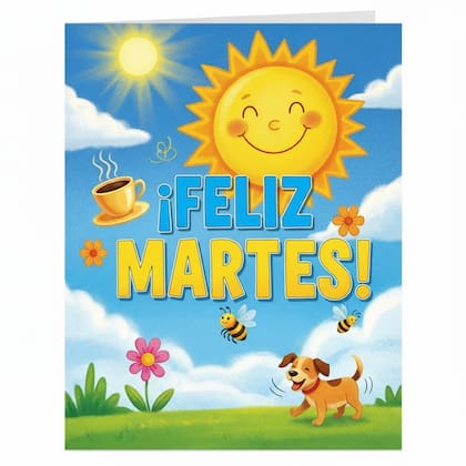 Tarjeta de "Buenos días" para enviar por WhatsApp