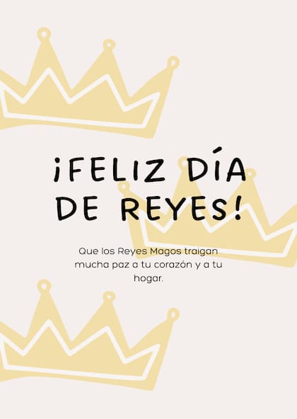 Tarjeta de Día de Reyes para mandar de forma online este lunes 6 de enero