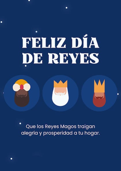 Tarjeta de Día de Reyes para mandar de forma online este lunes 6 de enero