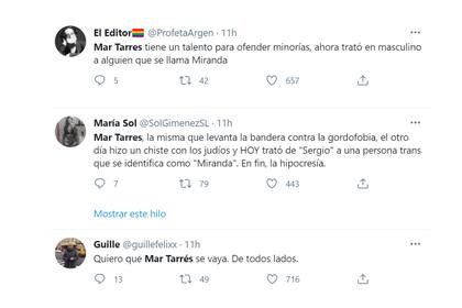 Tarrés generó una enorme indignación entre los usuarios de Twitter