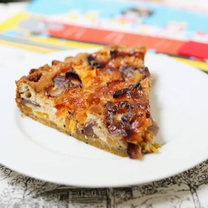 Tarta de calabaza y cheddar