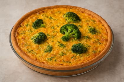 Tarta integral de brócoli y zanahoria