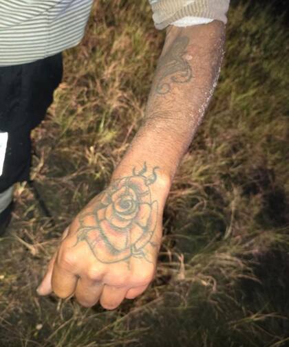 Tatuaje clásico de los integrantes del tren de Aragua