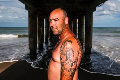 Marcos Widder (42) es de San Gerónimo Norte. Empezó su tatuaje a los 14 años y de a poco le va agregando figuras