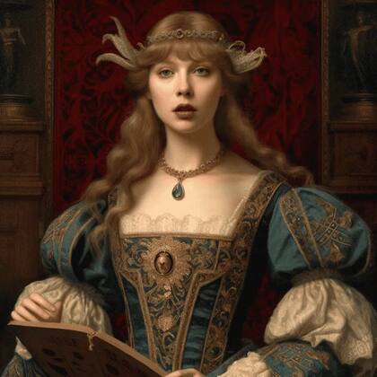 Taylor Swift como pintura de Leonardo da Vinci según la Inteligencia Artificial