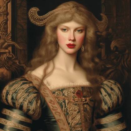 Taylor Swift como pintura de Leonardo da Vinci según la Inteligencia Artificial