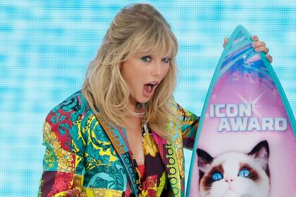 Taylor Swift durante una entrega de premios
