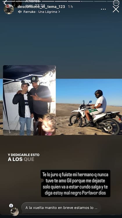 "Te amo", le escribió uno de sus amigos a Alemán en la despedida