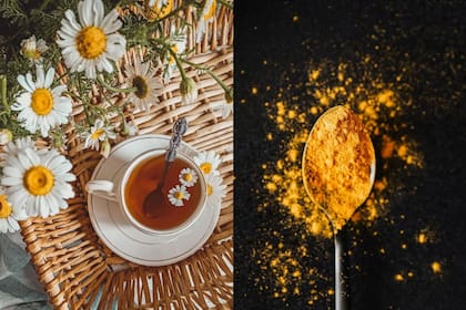 Té de manzanilla y cúrcuma, los dos aliados para las canas