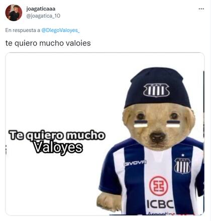 "Te quiero mucho Valoyes", le dijeron al colombiano (Foto: Captura de Twitter)