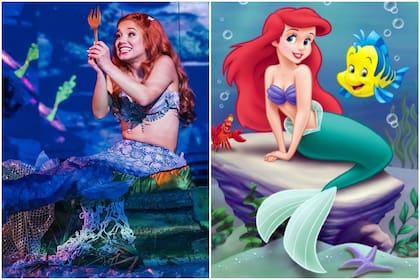 Teatro y cine: La sirenita (personaje central en musical de teatro actual en Calle Corrientes) y La sirenita (film animación de Disney)