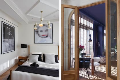 Techos, puerta y cama (C’est Moi). Fotos de Daniel Karp (Diderot.art). Textiles Carolina Biercamp. Mesas de luz (Galería Sergio Guevara). Veladores (Rambo).