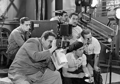 Técnicos de Lumiton durante un rodaje