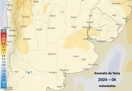 Temperatura para abril