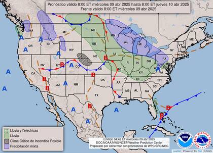 Temperaturas bajo cero en el noreste: Vermont y Maine no superarán los 4°C, con madrugadas cercanas a 0°C, según el NWS