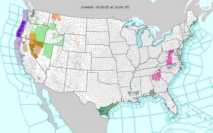 Temperaturas inusuales en el noroeste: el oeste de Oregón registrará hasta 21 °C, generando inestabilidad atmosférica y tormentas eléctricas