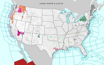 Temperaturas por encima de los 38 °C afectarán a California, Washington, Idaho, Texas y Louisiana, bajo la influencia de un “domo de calor”