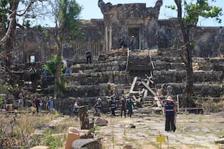 Templo milenario luce devastado tras enfrentamientos fronterizos entre Camboya y Tailandia
