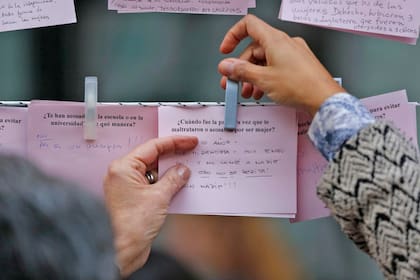 Tendedero en el Malba