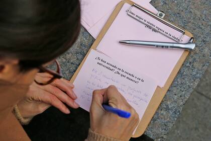 Tendedero en el Malba