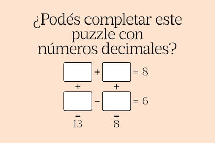 Tené presente que el número que elijas para una operación horizontal afecta el resultado de la vertical y viceversa