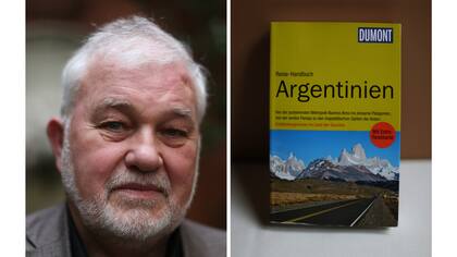 "Tengo mucha curiosidad por conocer su Parque de la Memoria", dice con una sonrisa encantadora el historiador alemán, al tiempo que muestra su gran aliada en esta primera visita a nuestro país: una guía turística. Fotos: Daniel Jayo