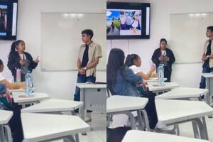 Tenía que dar una presentación, su compañera no la ayudó y decidió vengarse de la peor manera. TikTok: @jonatan_ulises_